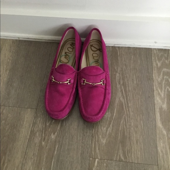 Sam Edelman Shoes - Sam Edelman Pink  Leather Suede slip on flat loafers. Size 8 Medium $70